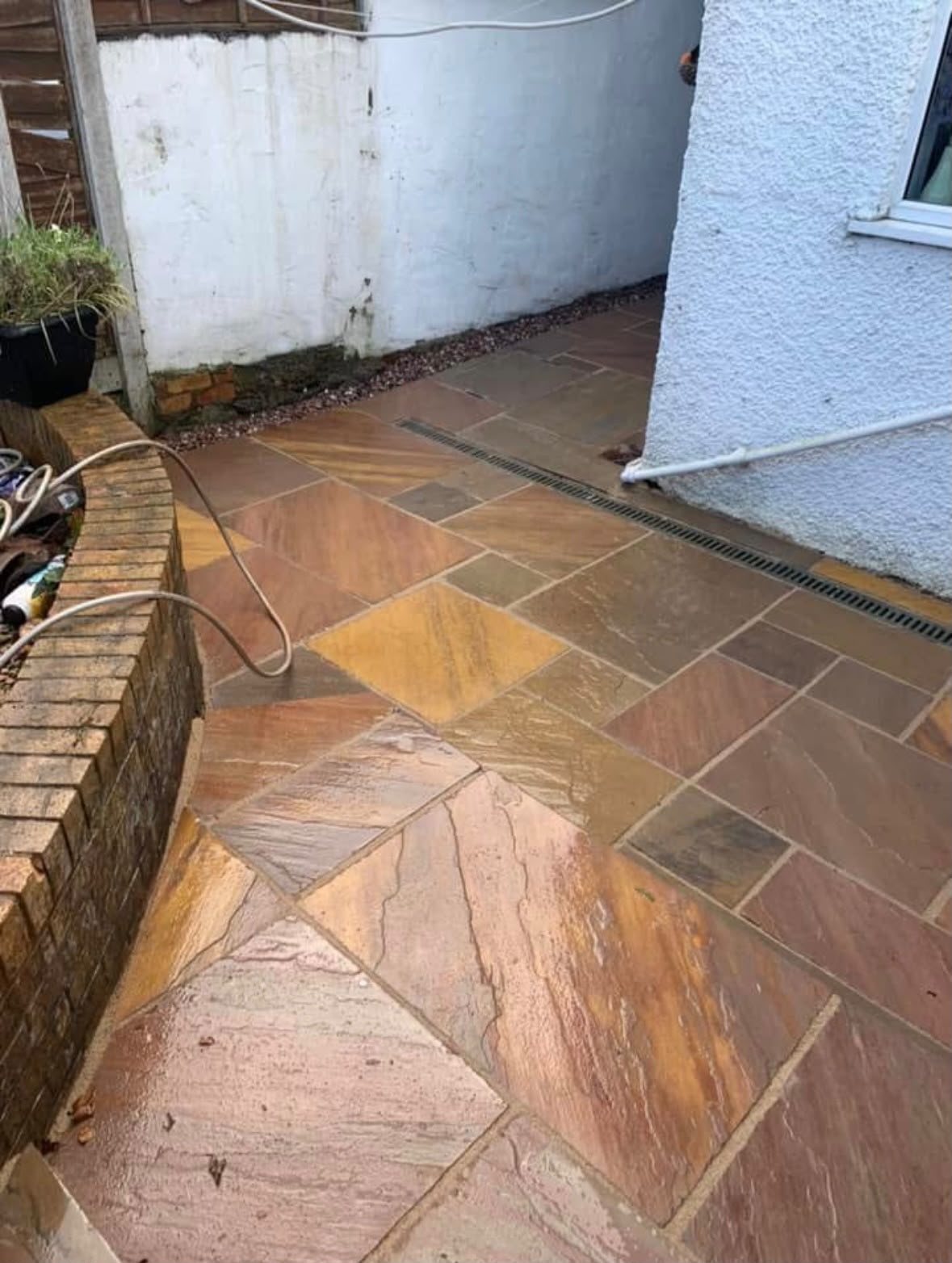 Recent Indian sandstone patio project 2